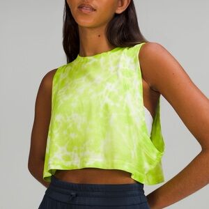 Lululemon All Yours Cropped Cotton Tank Top Tie Dye 8